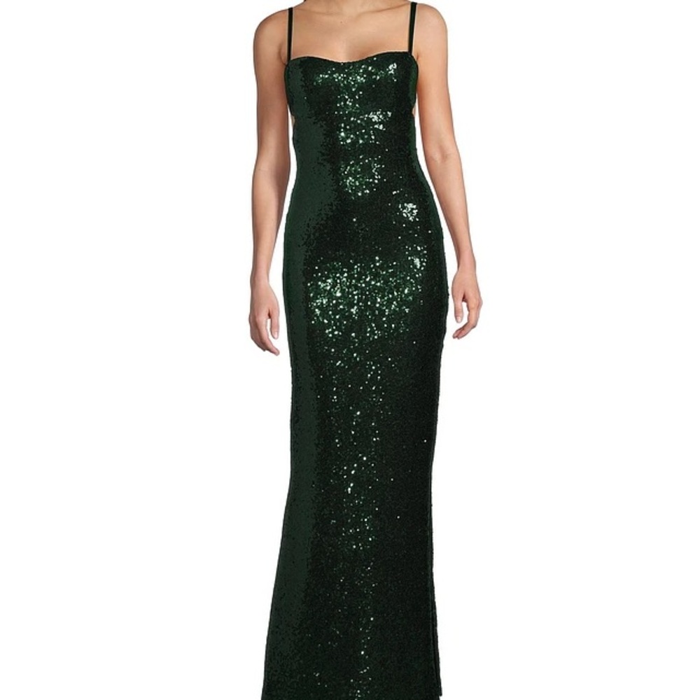B Darlin Sparkling Green Maxi Dress